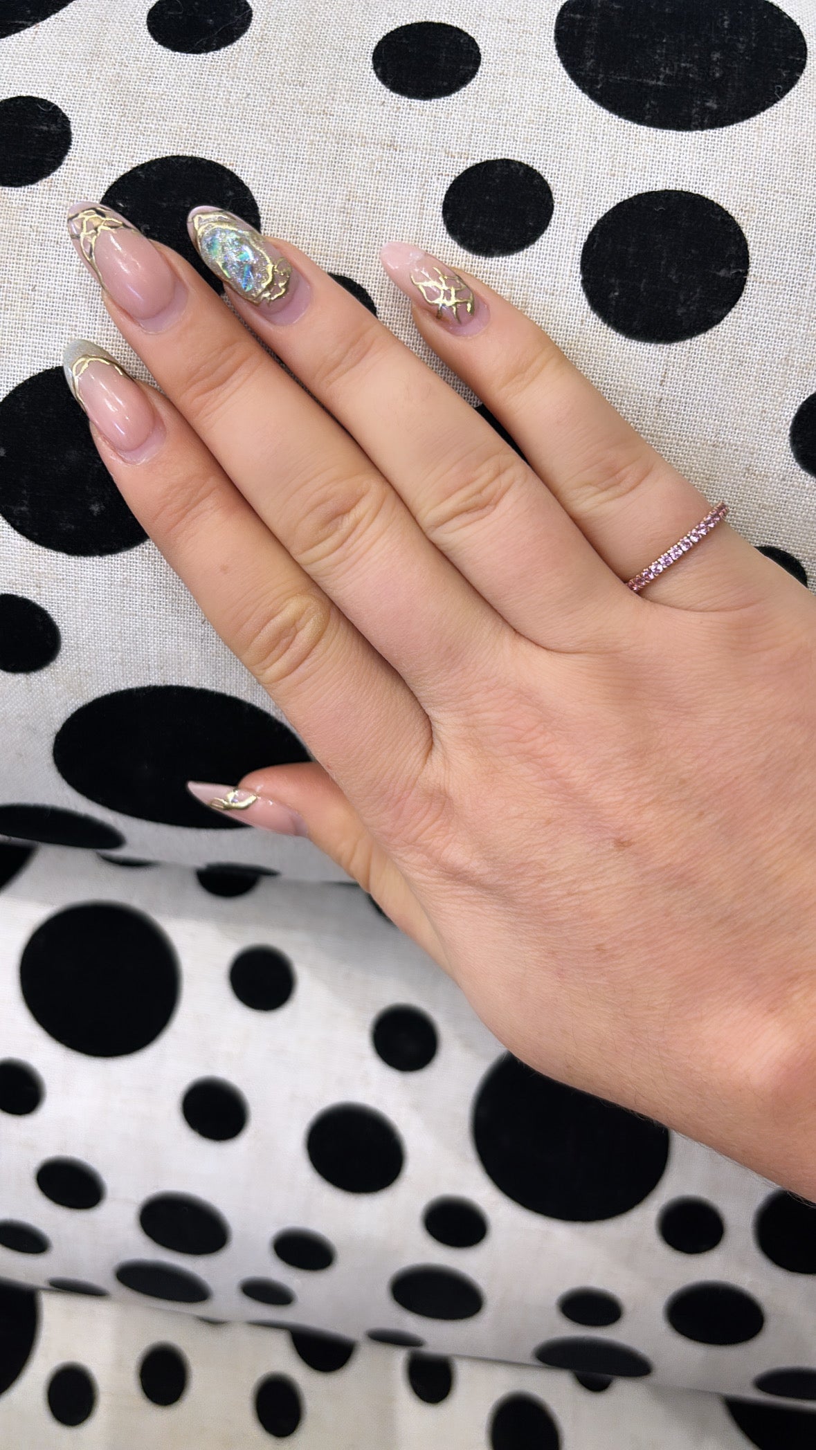 Pink Sapphire Half Eternity Ring in 9ct Rose Gold