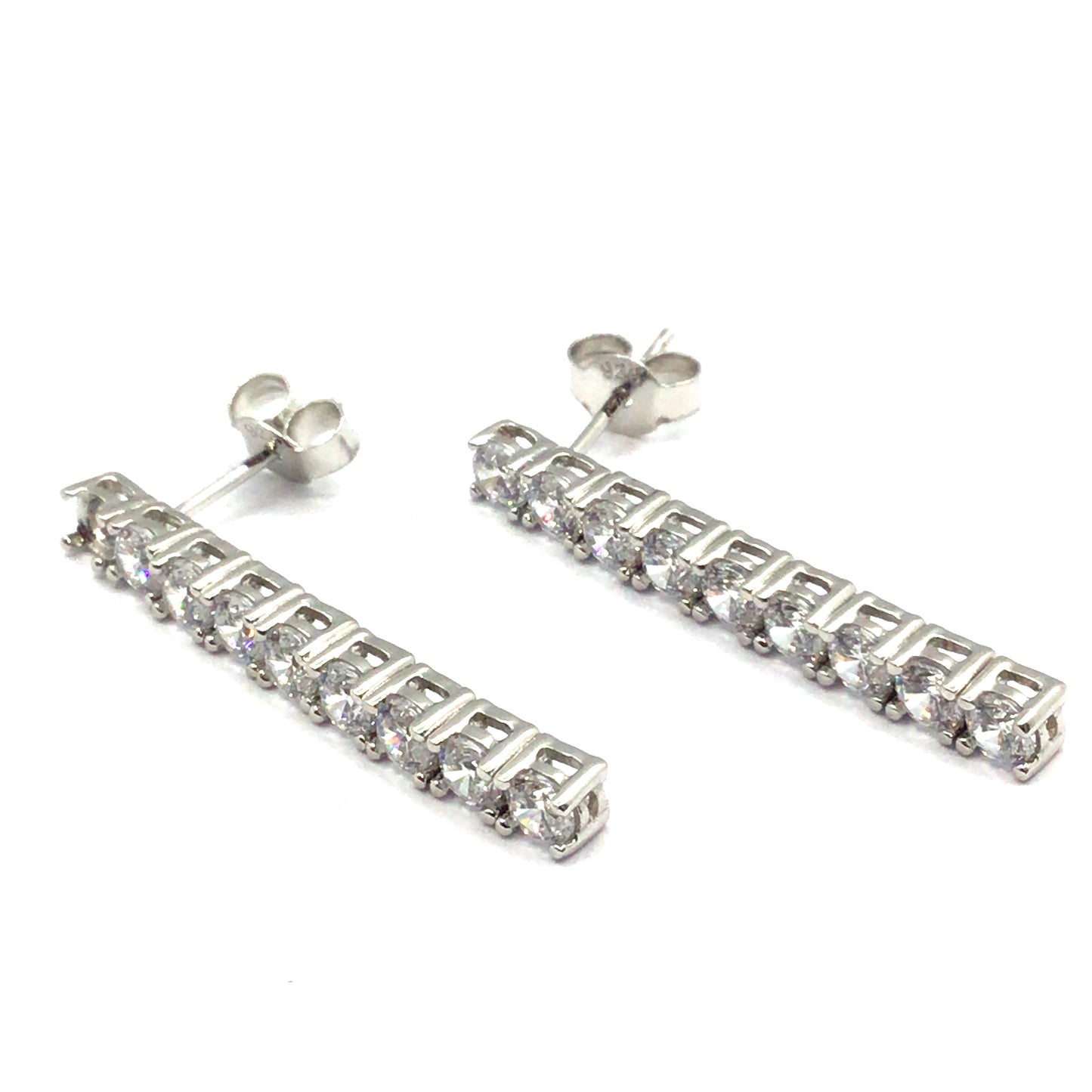 925 tennis earrings