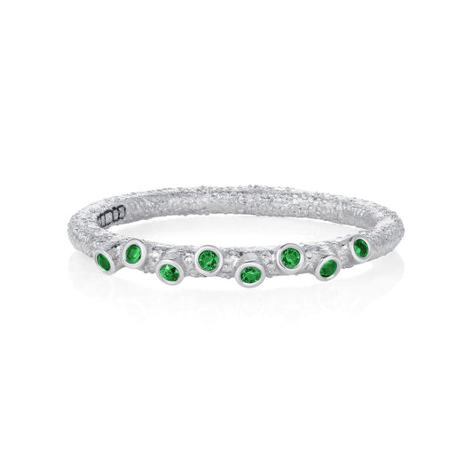 Emerald Twig Ring in Platinum