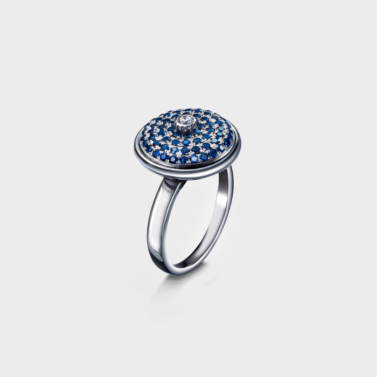 Aureole 0.68ct Sapphire Epitome Topper 18k White Gold