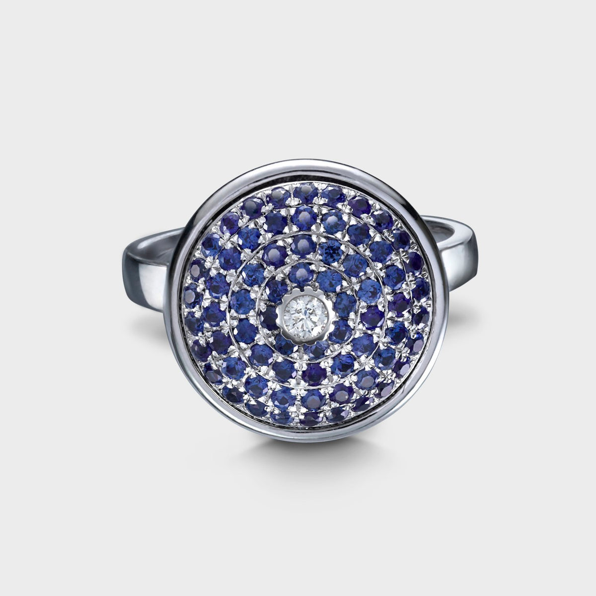 Aureole 0.68ct Sapphire Epitome Topper 18k White Gold