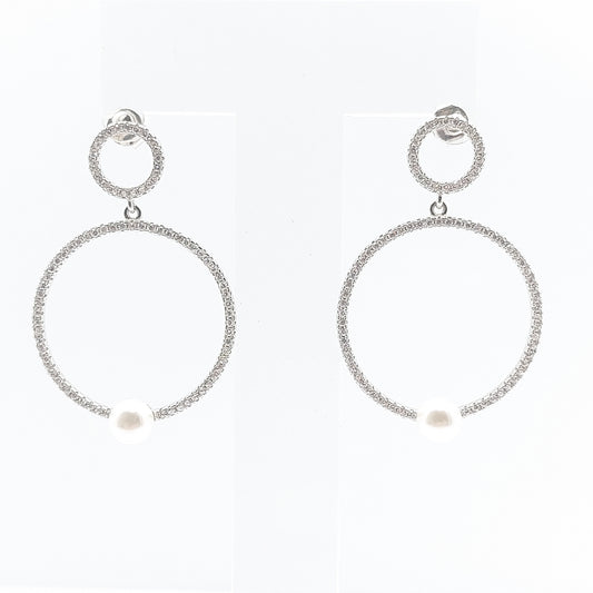 925 synthetic pearl earrings