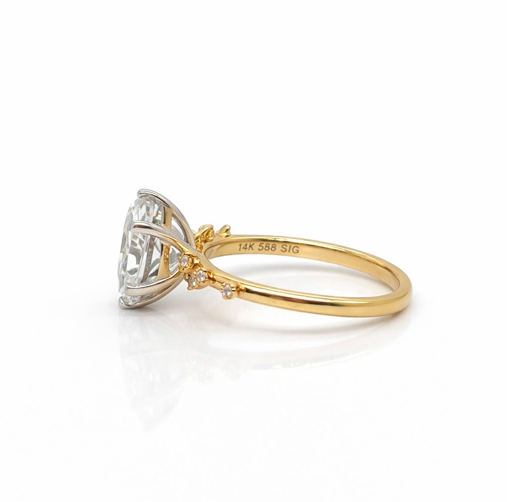 Monroe's "Flowing Nature" Oval Brilliant Cut Diamond Engagement Ring