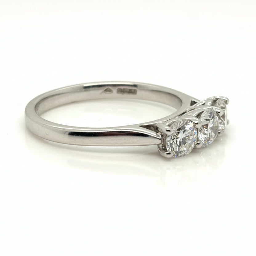 9ct White Gold Trilogy Diamond Ring