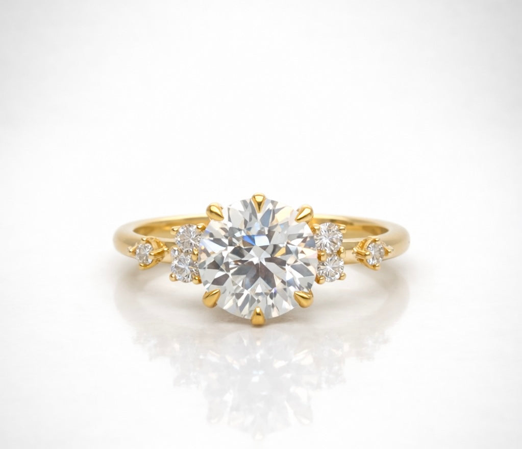 Monroe's "Flowing Nature" Old European Cut Diamond Engagement Ring