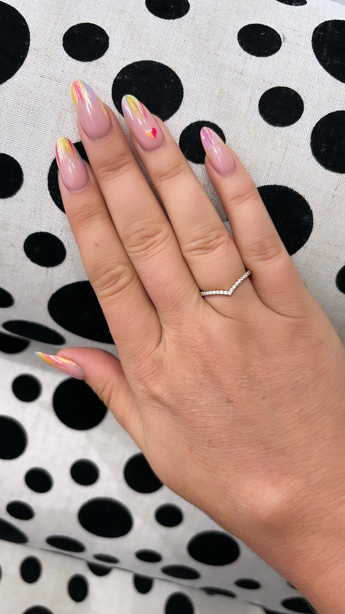 Diamond Wishbone Shaped Yellow Gold, 0.25cts D colour VVS clarity Half Eternity Claw Set Ring