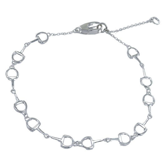 Sterling Silver Snaffle Horse Bit Bracelet