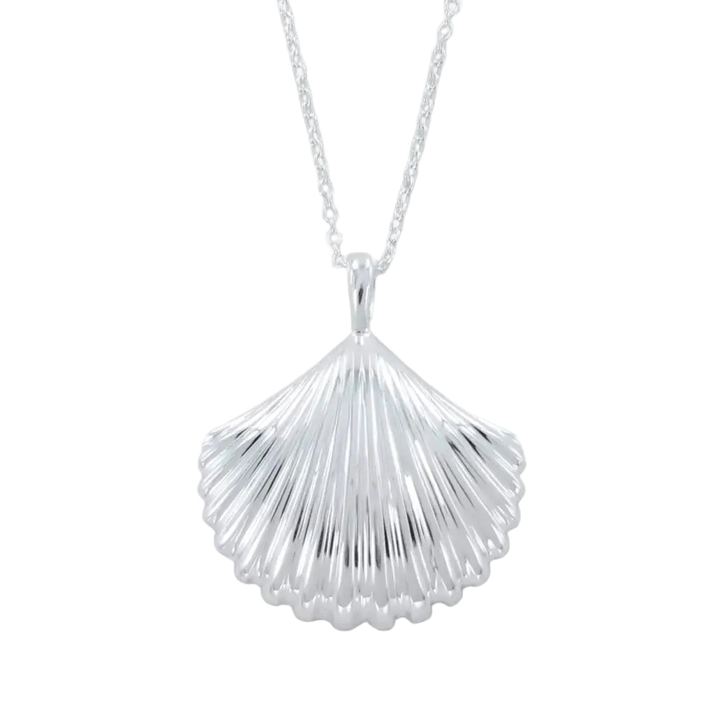 Sterling Silver Scallop Shell Necklace
