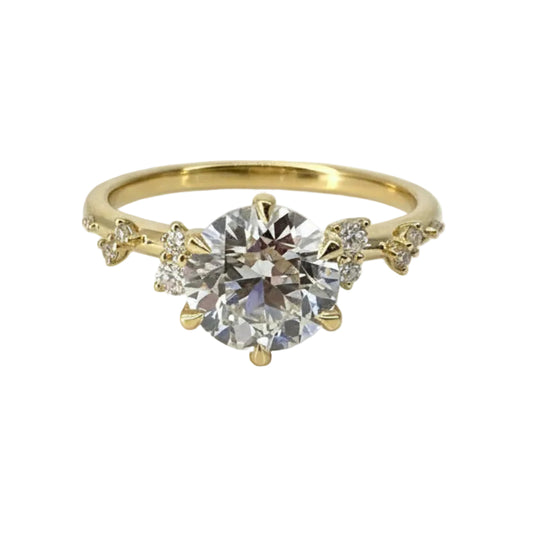 Monroe's "Flowing Nature" Old European Cut Diamond Engagement Ring