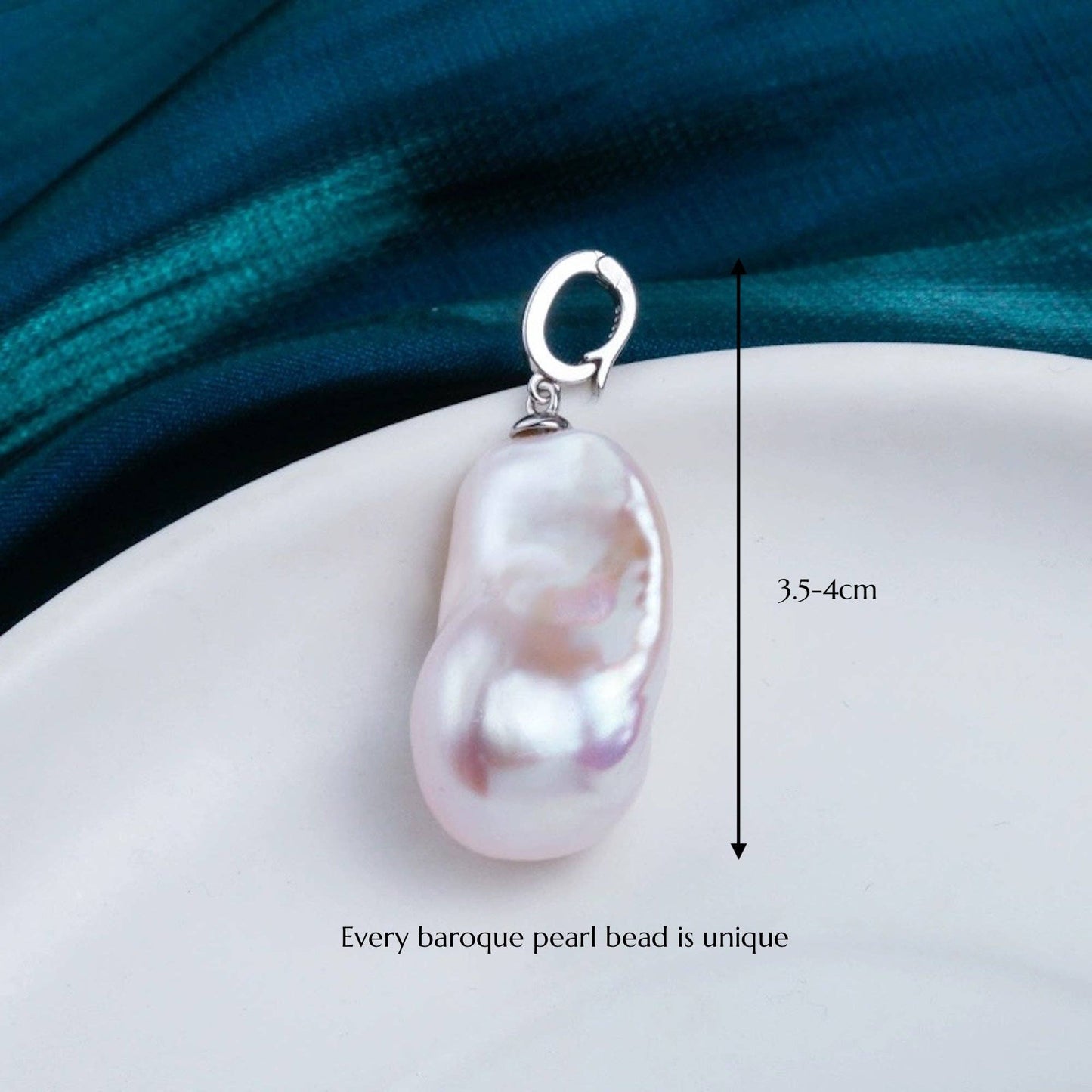Large Baroque Pearl, 18ct Gold Vermeil on Sterling Silver Removable Pendant, small bail