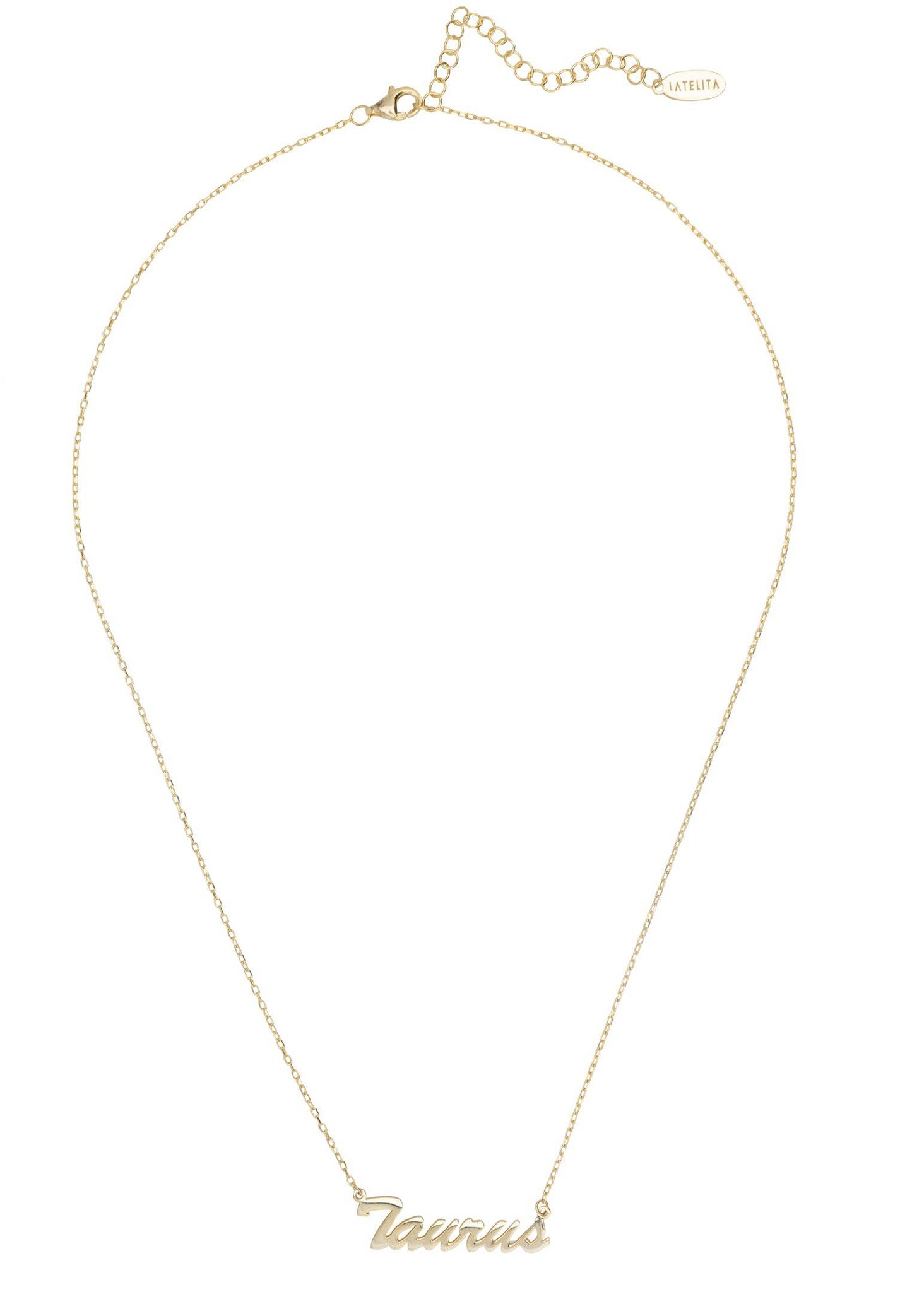 Sterling Silver 18ct Gold Plated Zodiac Star Sign Taurus Necklace