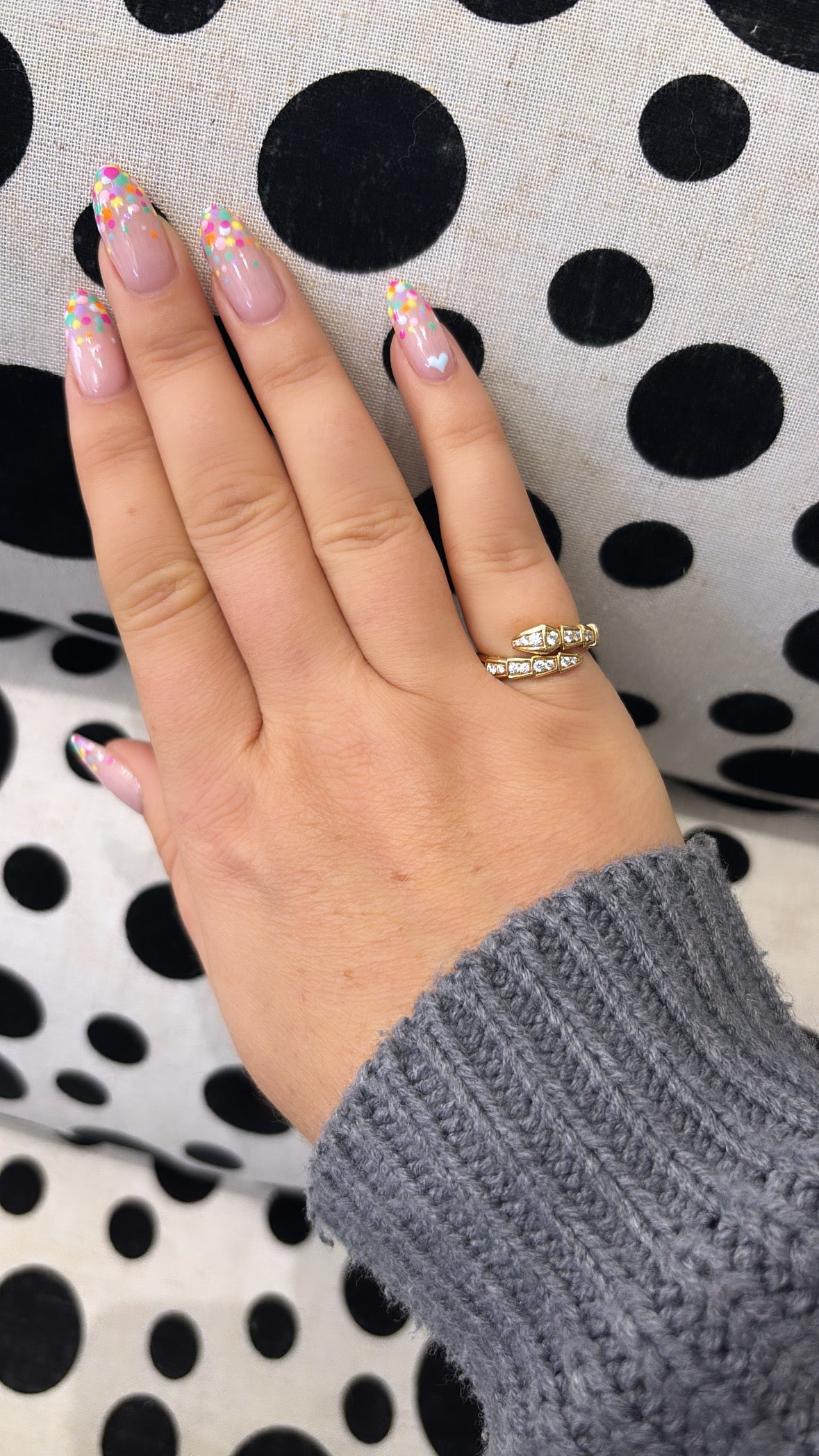 Bvlgari Serpenti Viper Ring Full Pavé Set in 18ct Rose Gold