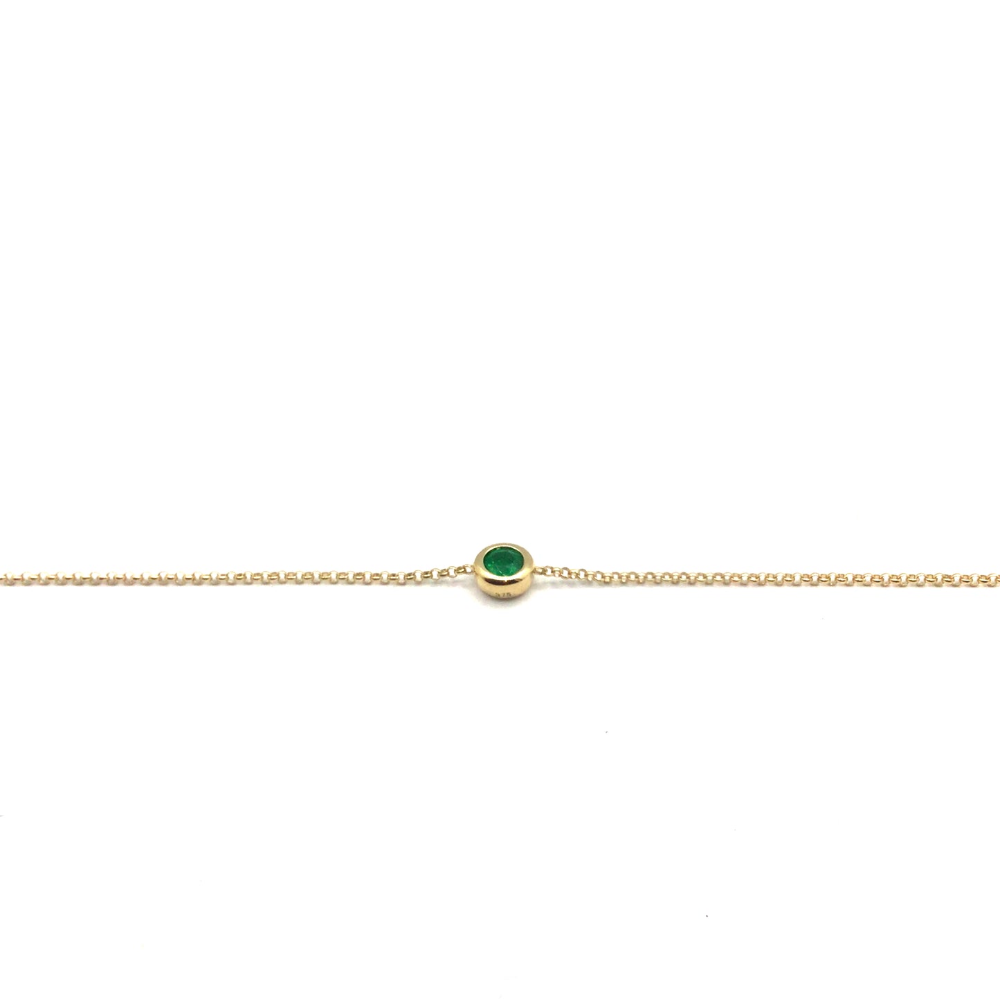 9ct Yellow Gold Emerald Set Bracelet