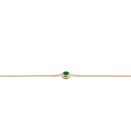9ct Yellow Gold Emerald Set Bracelet
