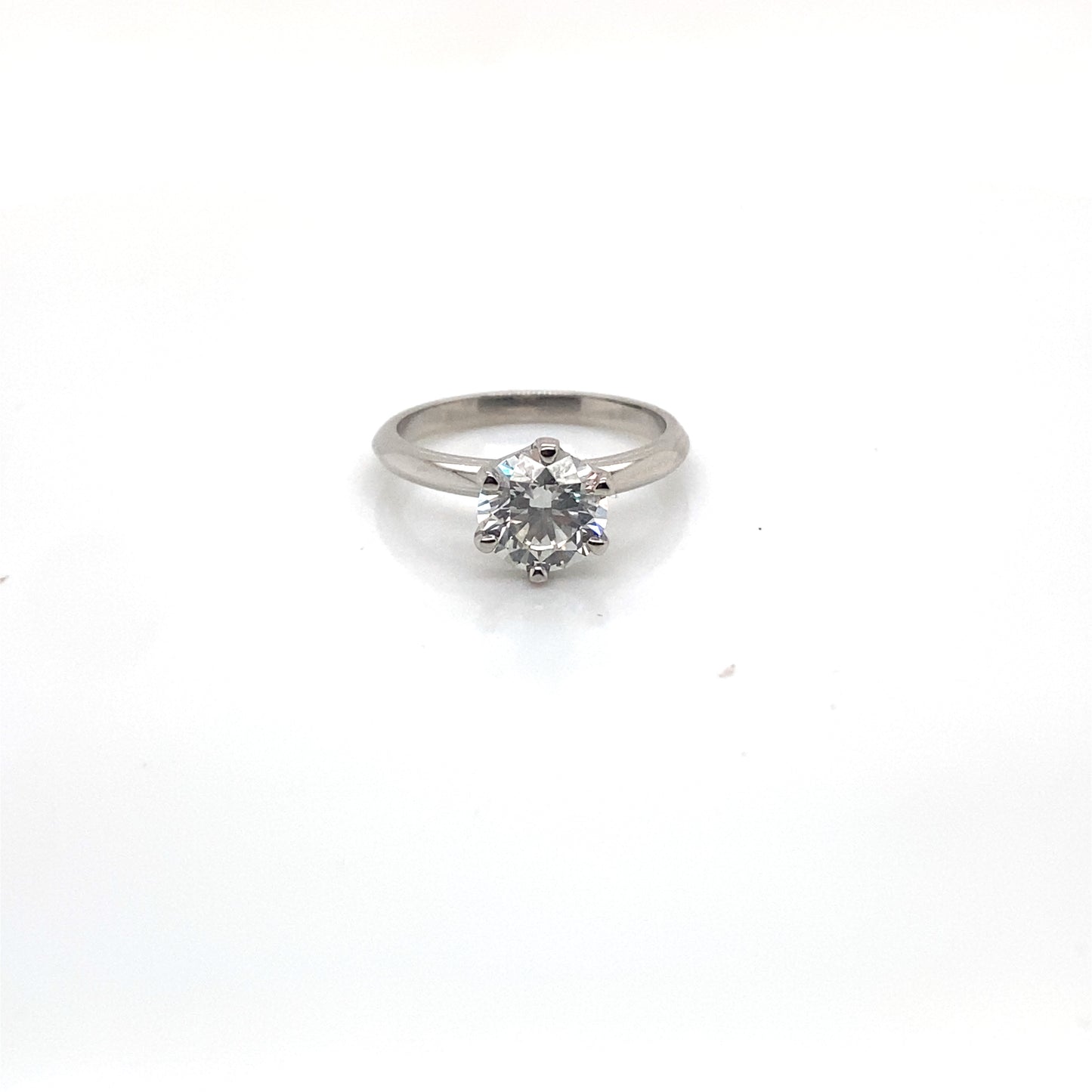Natural 1.53ct Round Brilliant Cut Diamond Engagement Ring in Platinum