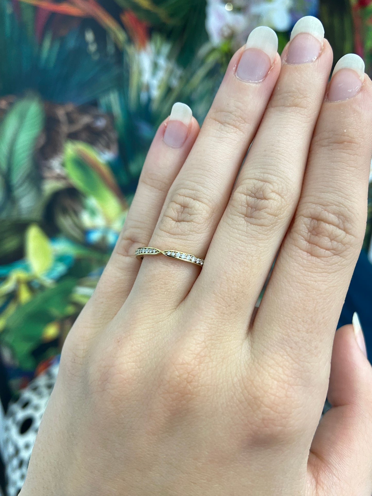 DIAMOND RING 9CT Y/G GH SI3-11 0.19CT