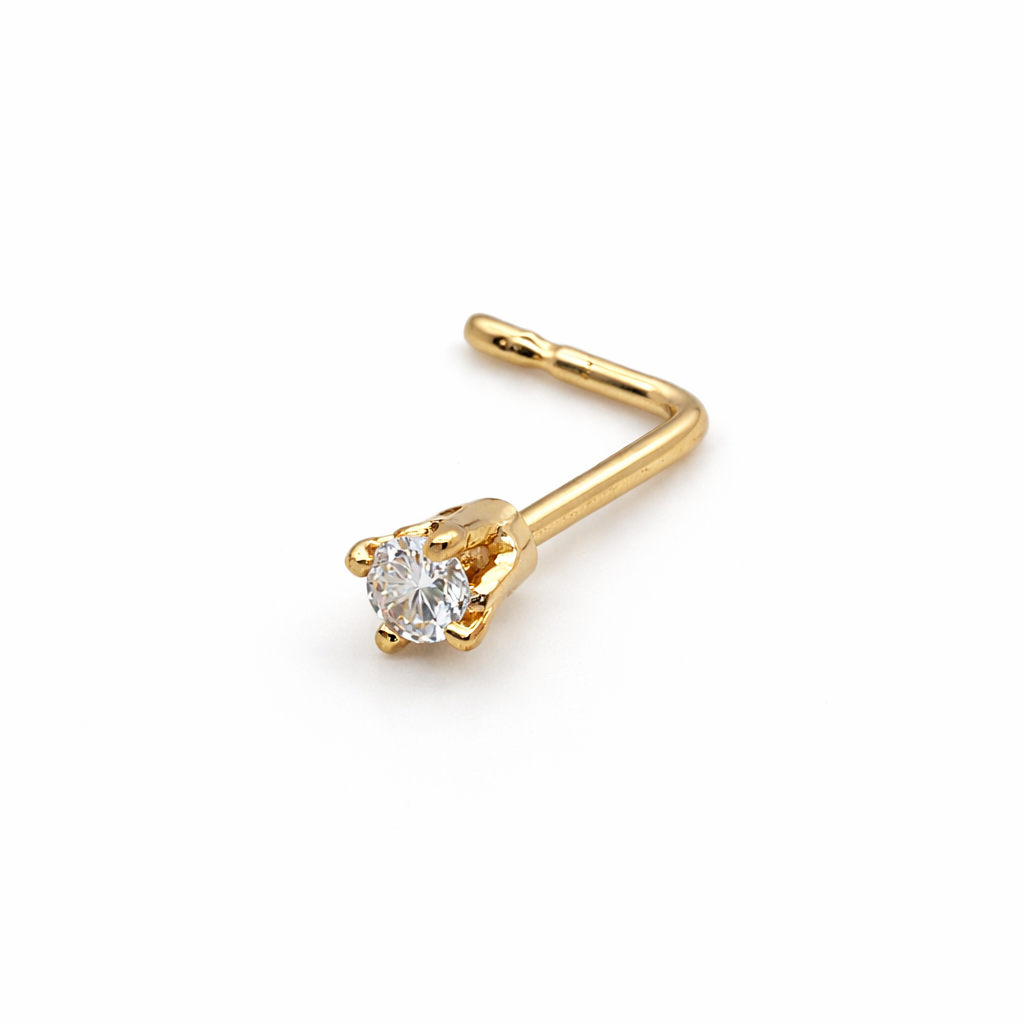 9ct Yellow Gold Natural Diamond Nose Stud