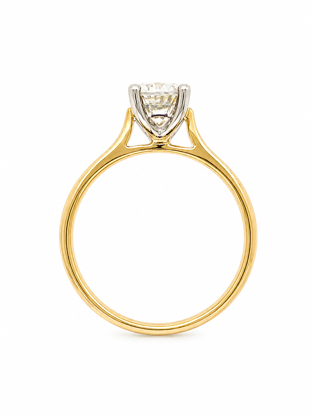 Oval White Diamond Solitare Diamond Engagement Ring