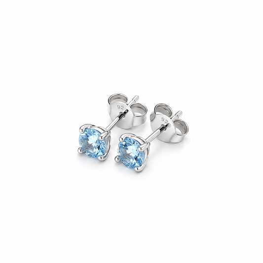 Sterling silver Topaz stud earrings