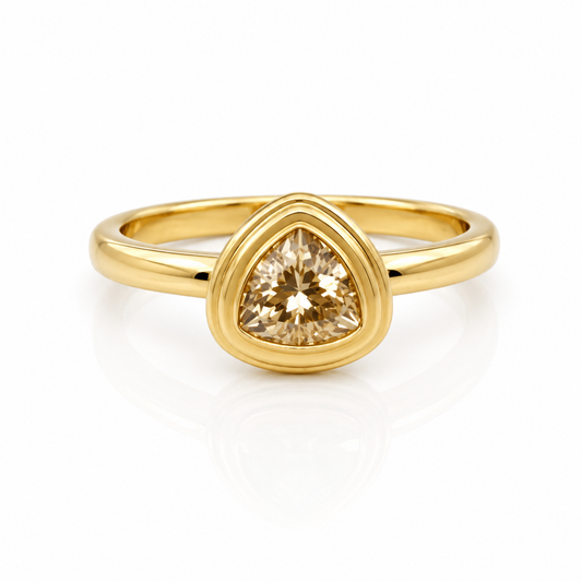 Trilliant Cut Cubic Zirconia Ring