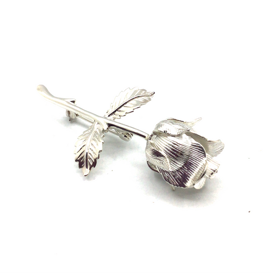 925 silver rose brooch