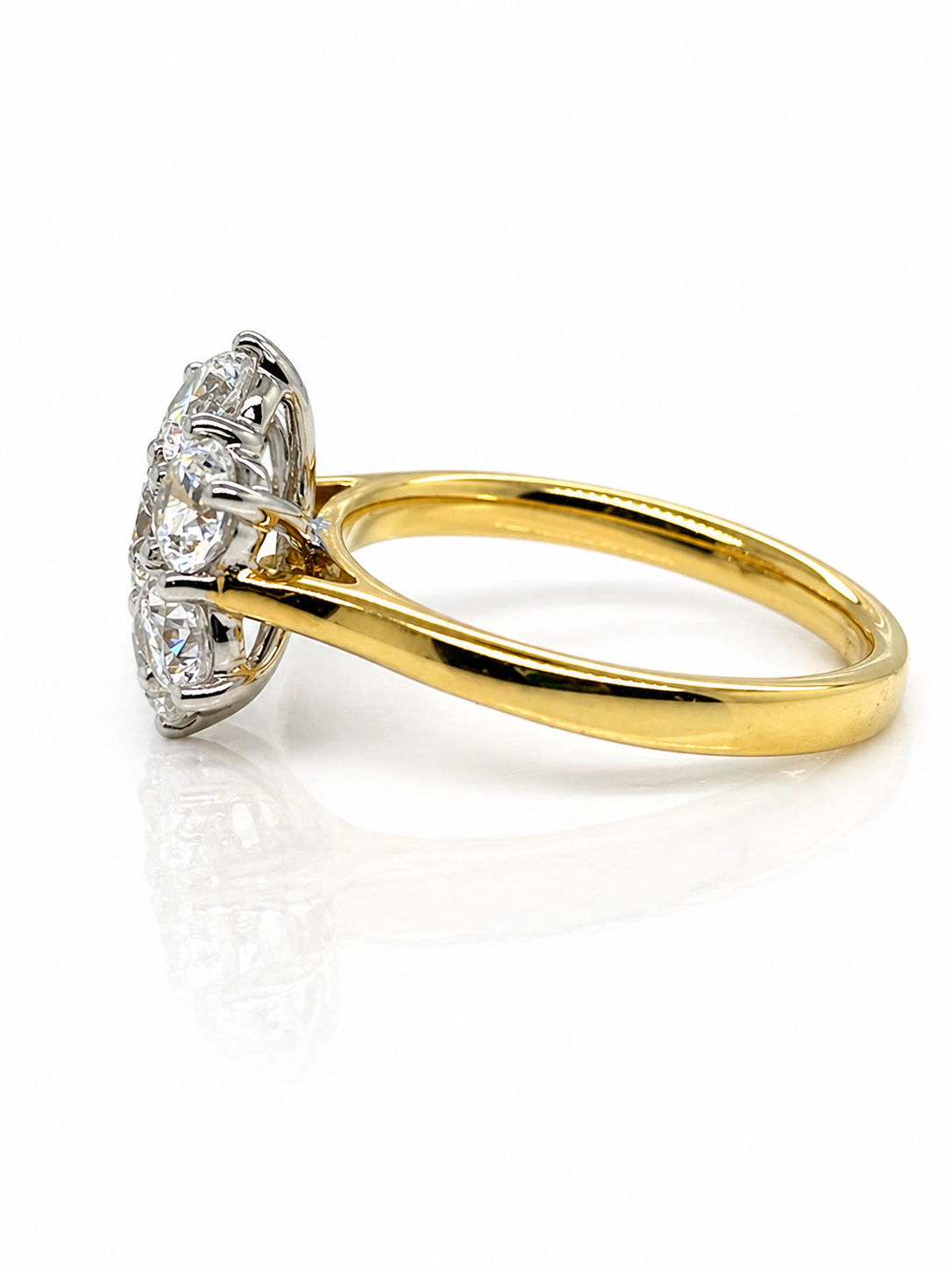Diamond Flower Cluster Engagement Ring