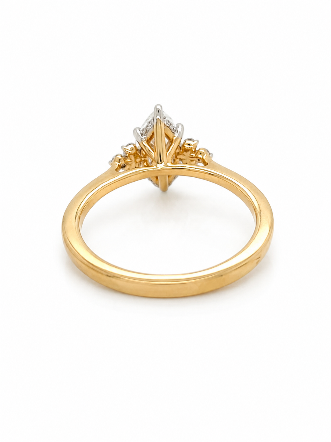 Trefoil Diamond Marquise Ring