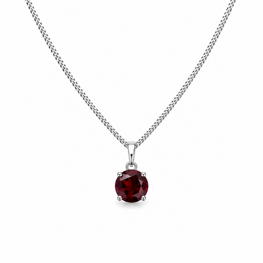 Sterling silver Garnet necklace