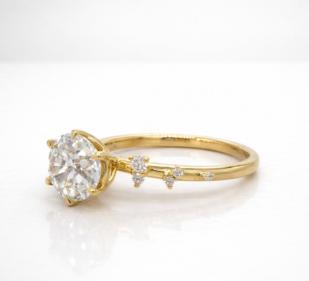 Monroe's "Flowing Nature" Old European Cut Diamond Engagement Ring