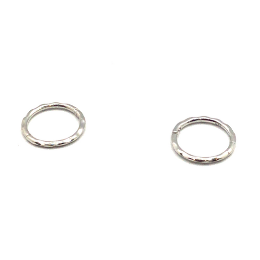 9ct white gold 10mm huggies