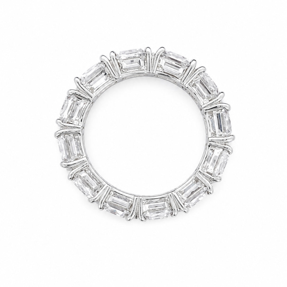 Cubic Zirconia Full Eternity Ring in Sterling Silver