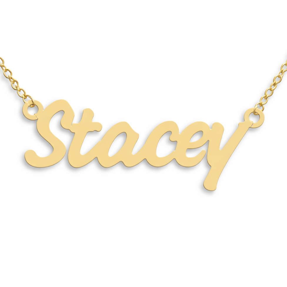 Made To Order Nameplated Necklace in 9ct Yellow Gold