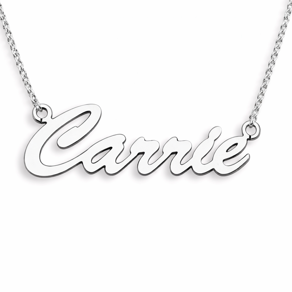 Made To Order Nameplated Necklace in Sterling Silver