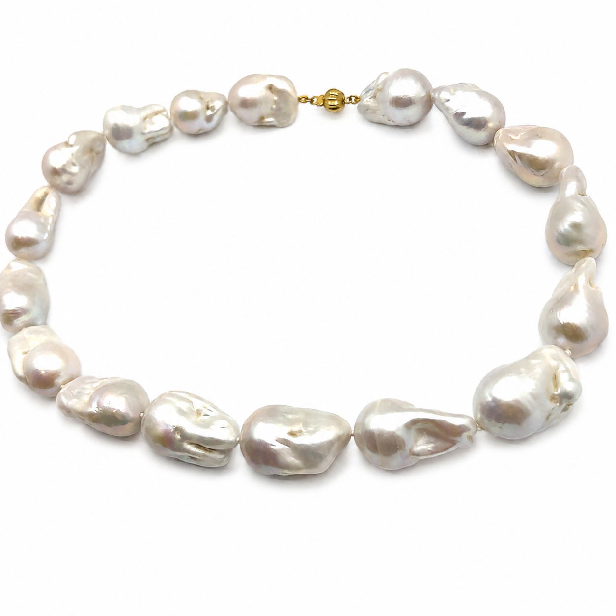 9ct Yellow Gold Baroque Pearl Necklace