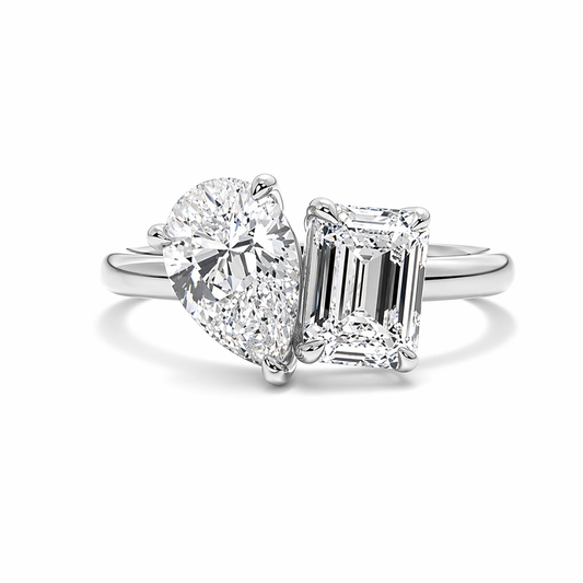 Toi et Moi 18ct White Gold Ring