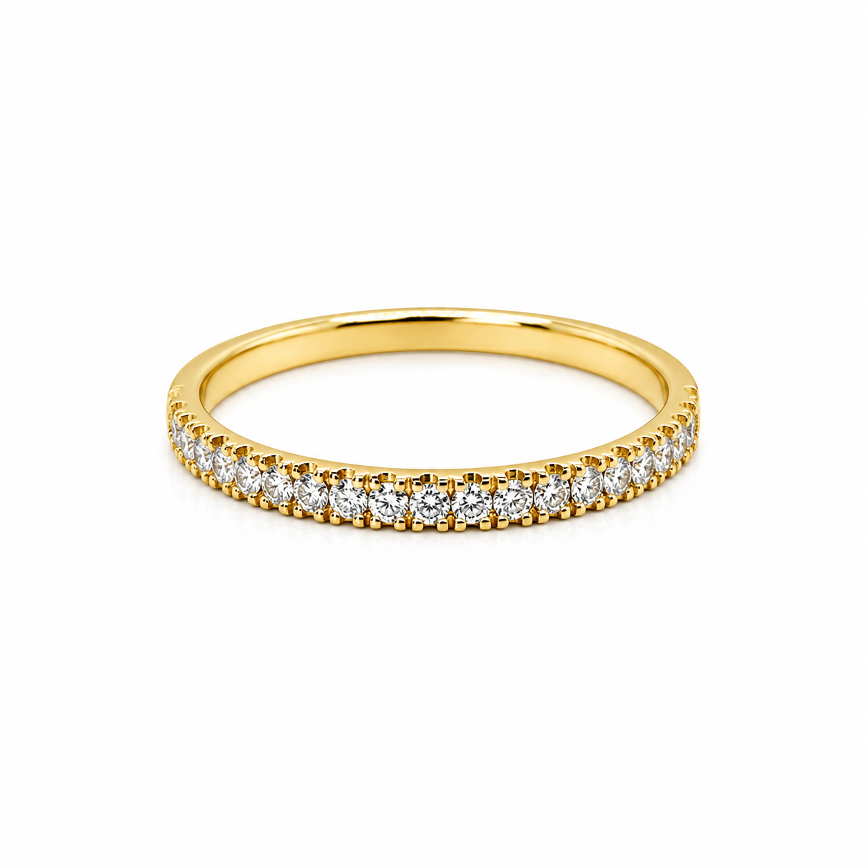 Diamond Half Eternity Ring In 18ct Yellow Gold