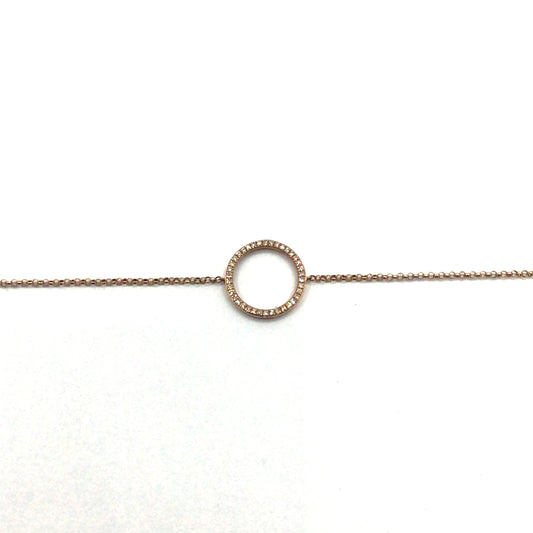 9ct Rose Gold Circle of Life Diamond Bracelet