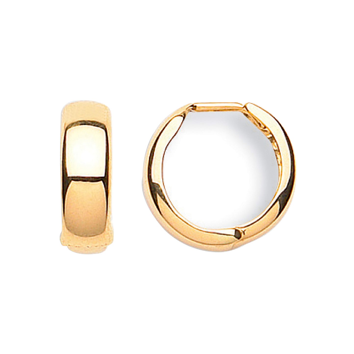 Chunky Small 16mm Huggies in 9ct Yellow Gold