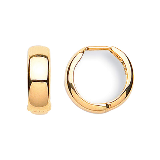 Chunky Small 16mm Huggies in 9ct Yellow Gold