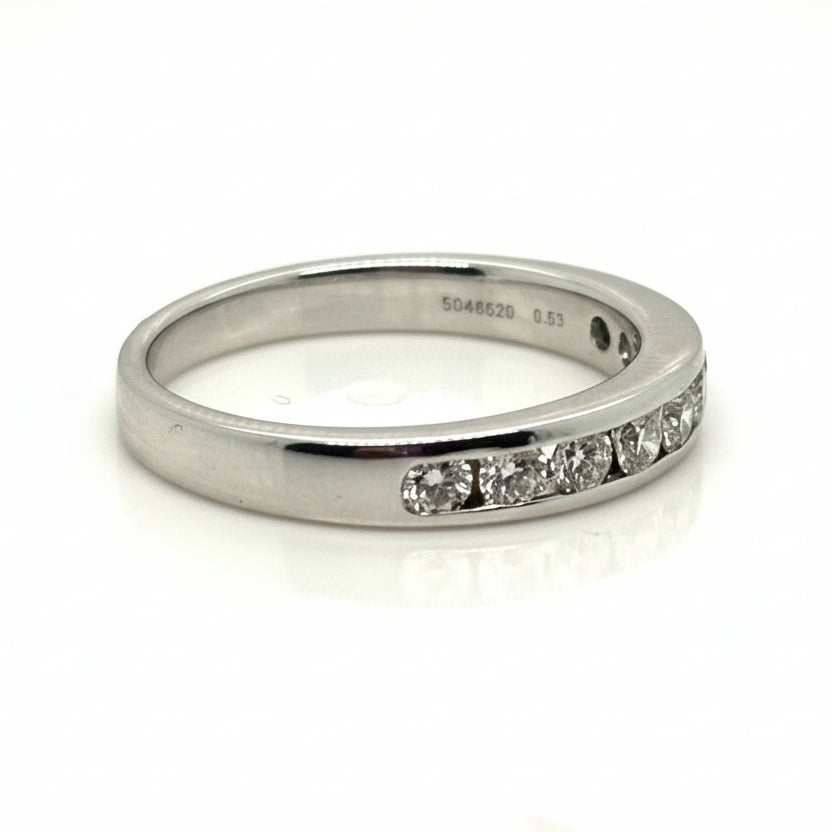 18ct White Gold Channel Set Half Eternity Ring