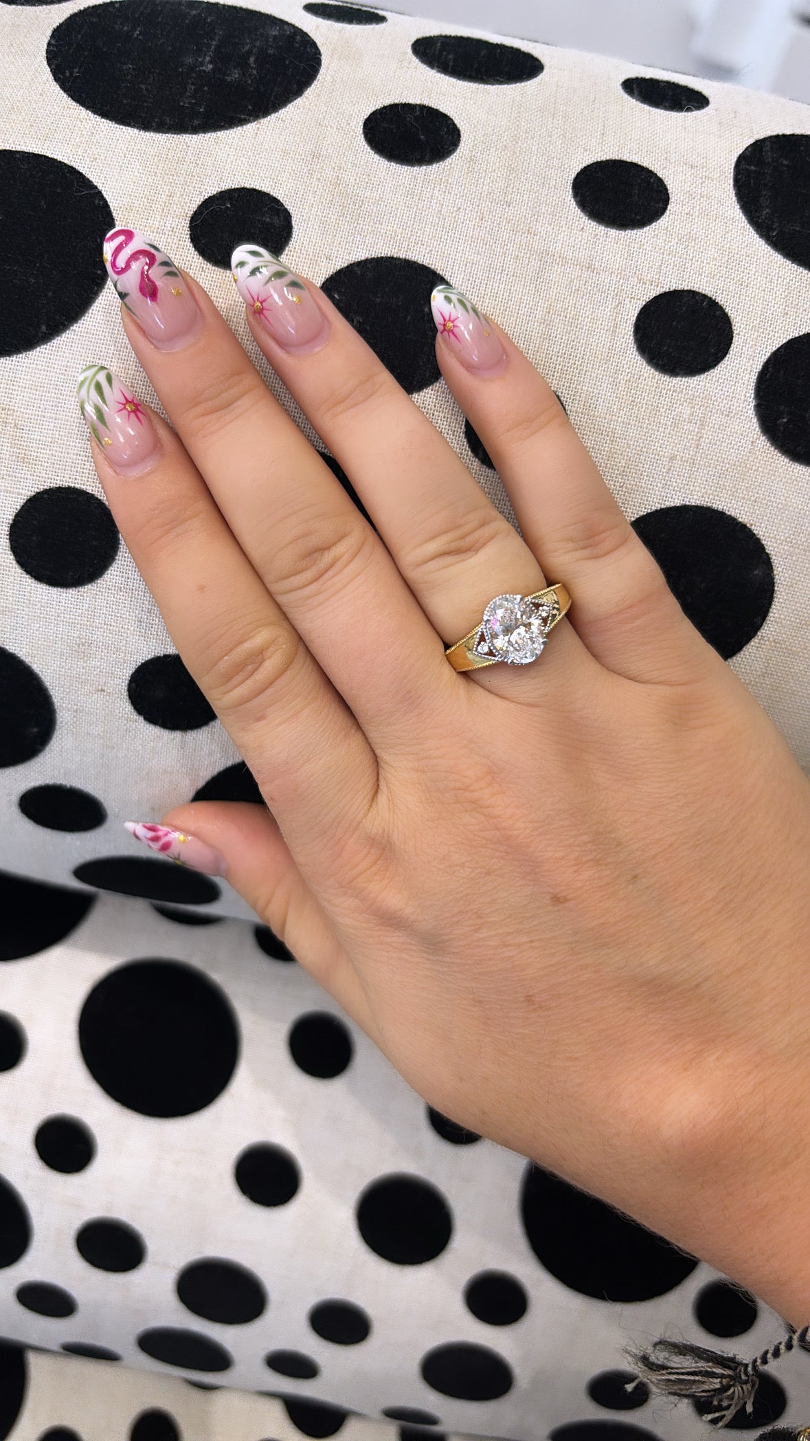 2.50ct Oval Cut Diamond Wide Band, Fancy Vintage Style Ring with Millgrain Detailing