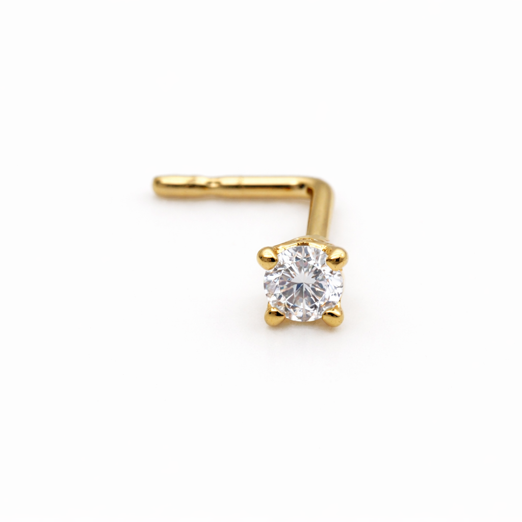 9ct Yellow Gold Natural Diamond Nose Stud