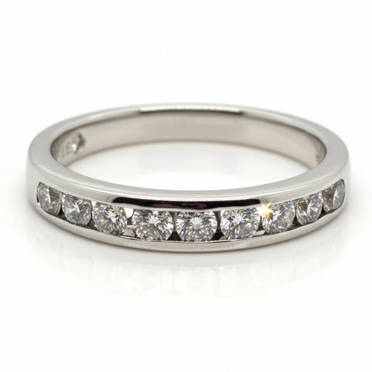 18ct White Gold Channel Set Half Eternity Ring