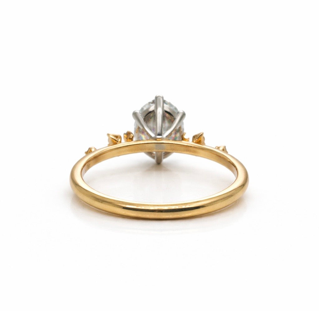 Monroe's "Flowing Nature" Oval Brilliant Cut Diamond Engagement Ring