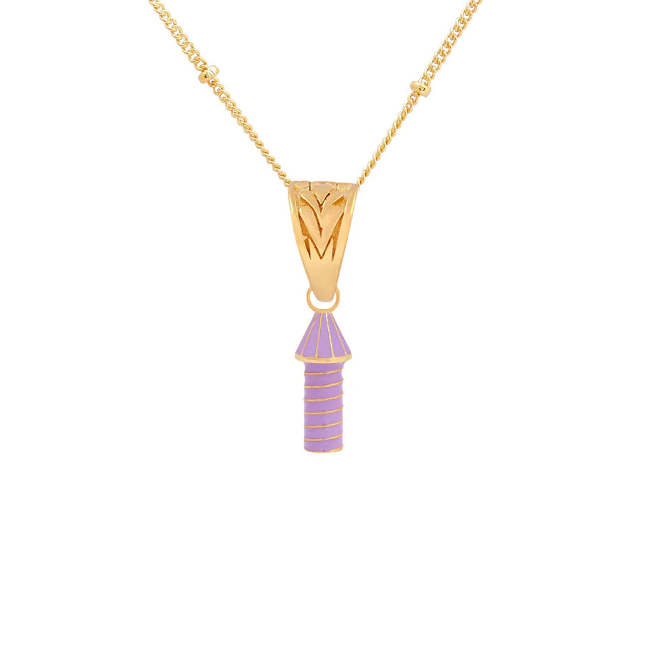 Rocket Firework 22ct Gold Vermeil And Enamel Necklace