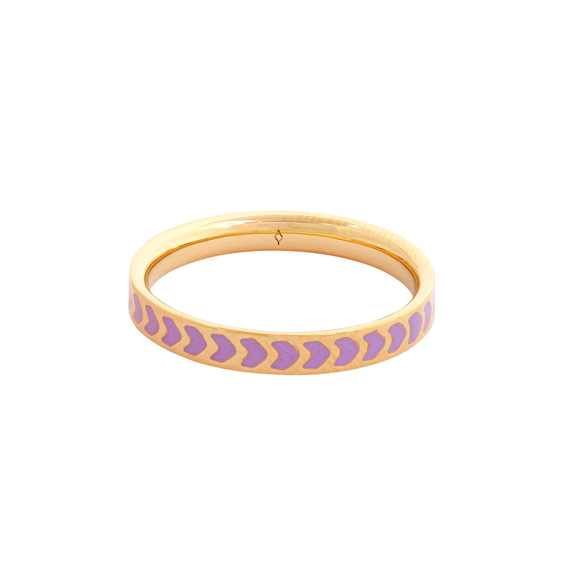 Spark Stacking Ring with Purple Enamel in Gold Vermeil