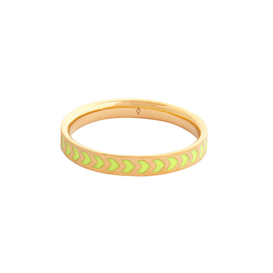 Spark Stacking Ring with Purple Enamel in Gold Vermeil