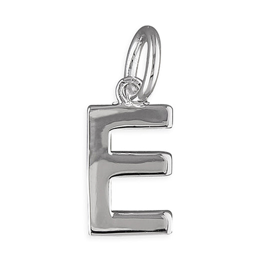 Silver E Pendant