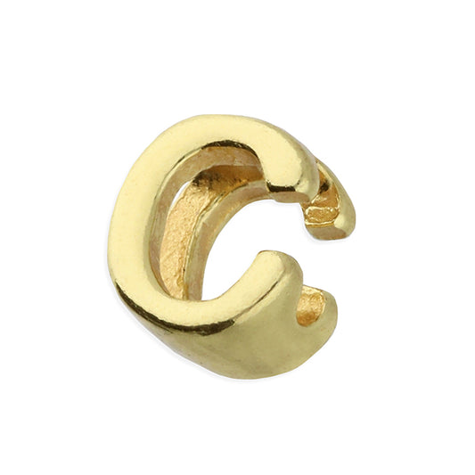 Silver goldplated C intial pendant