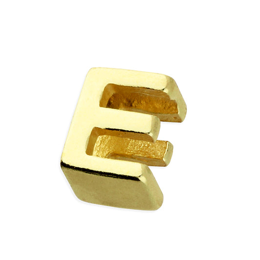 Silver goldplated E intial pendant